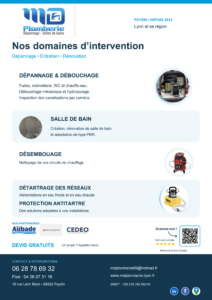 MD Plomberie : nos domaines d'intervention