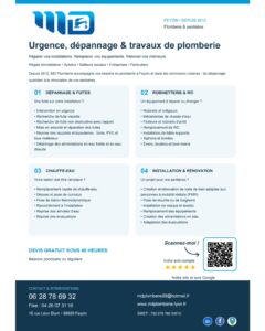 Urgences, dépannages et travaux de plomberie avec MD Plomberie